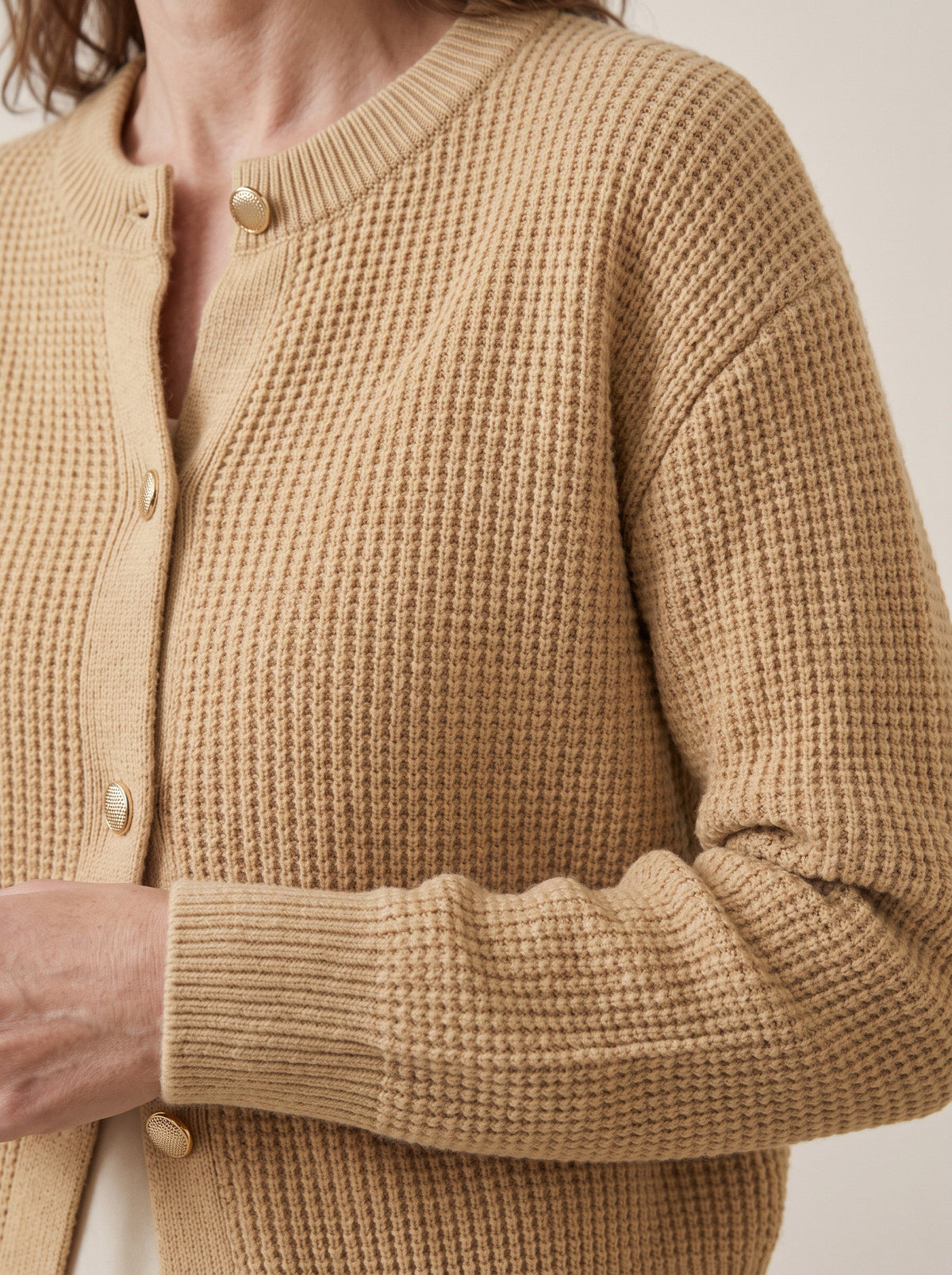 Gaya | Button Cropped Knit Cardigan