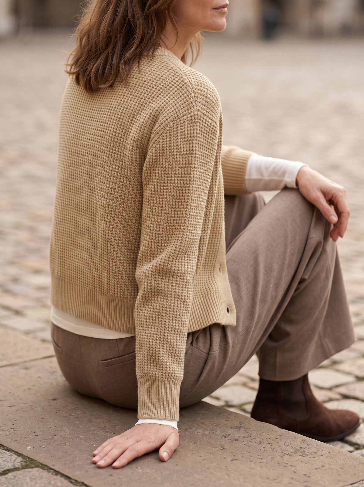 Gaya | Button Cropped Knit Cardigan