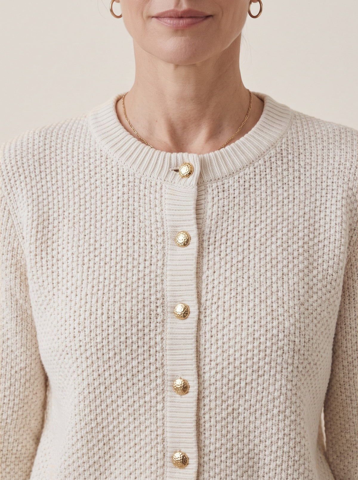 Gaya | Button Cropped Knit Cardigan