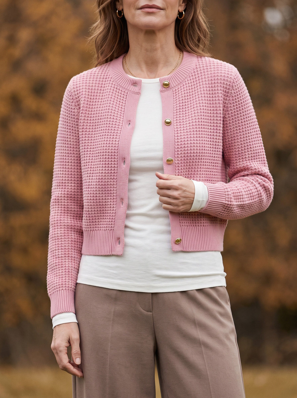 Gaya | Button Cropped Knit Cardigan