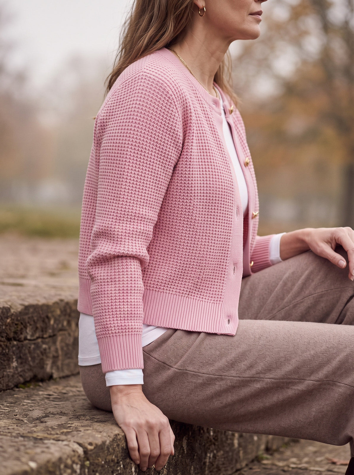 Gaya | Button Cropped Knit Cardigan