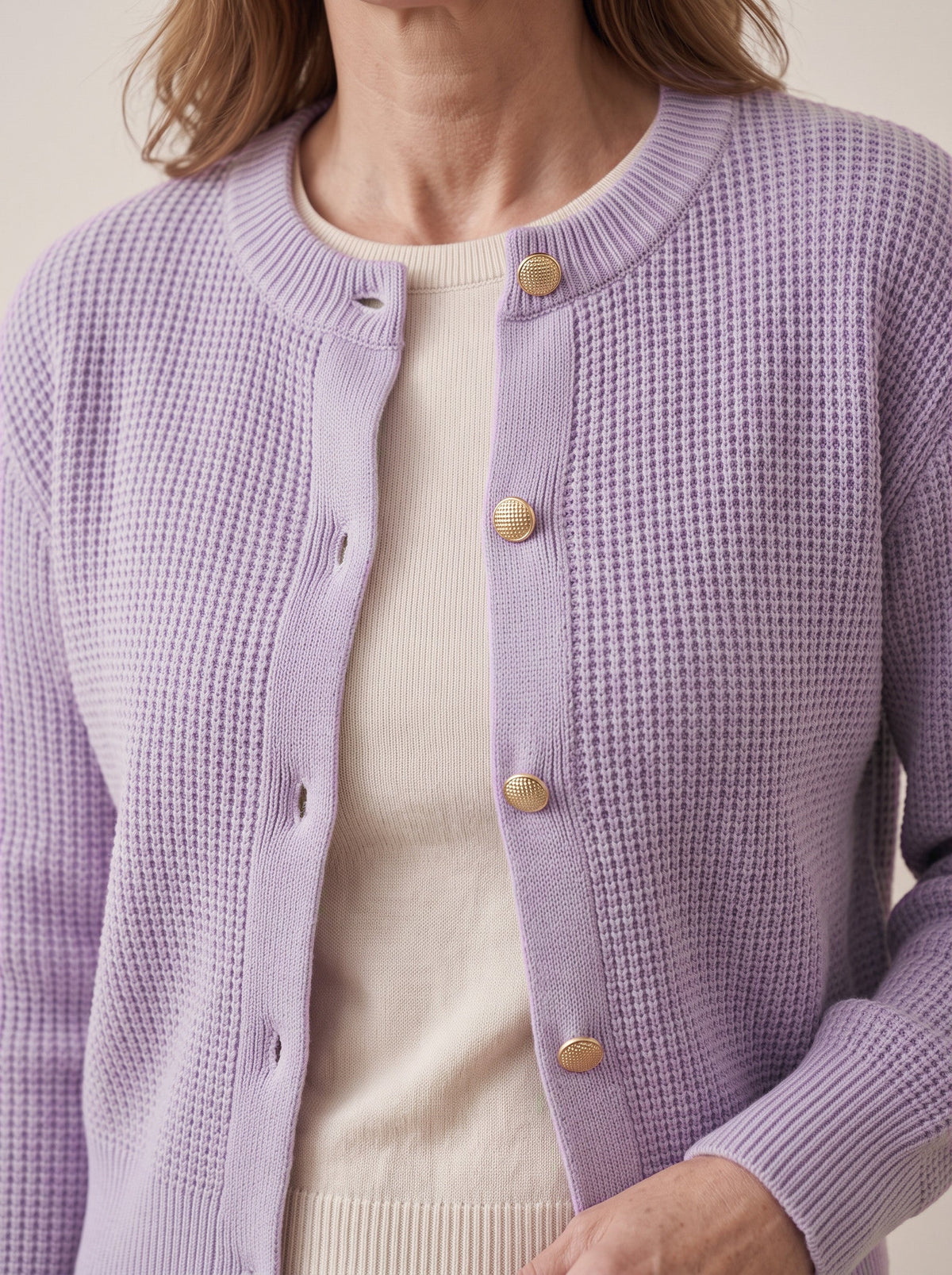 Gaya | Button Cropped Knit Cardigan