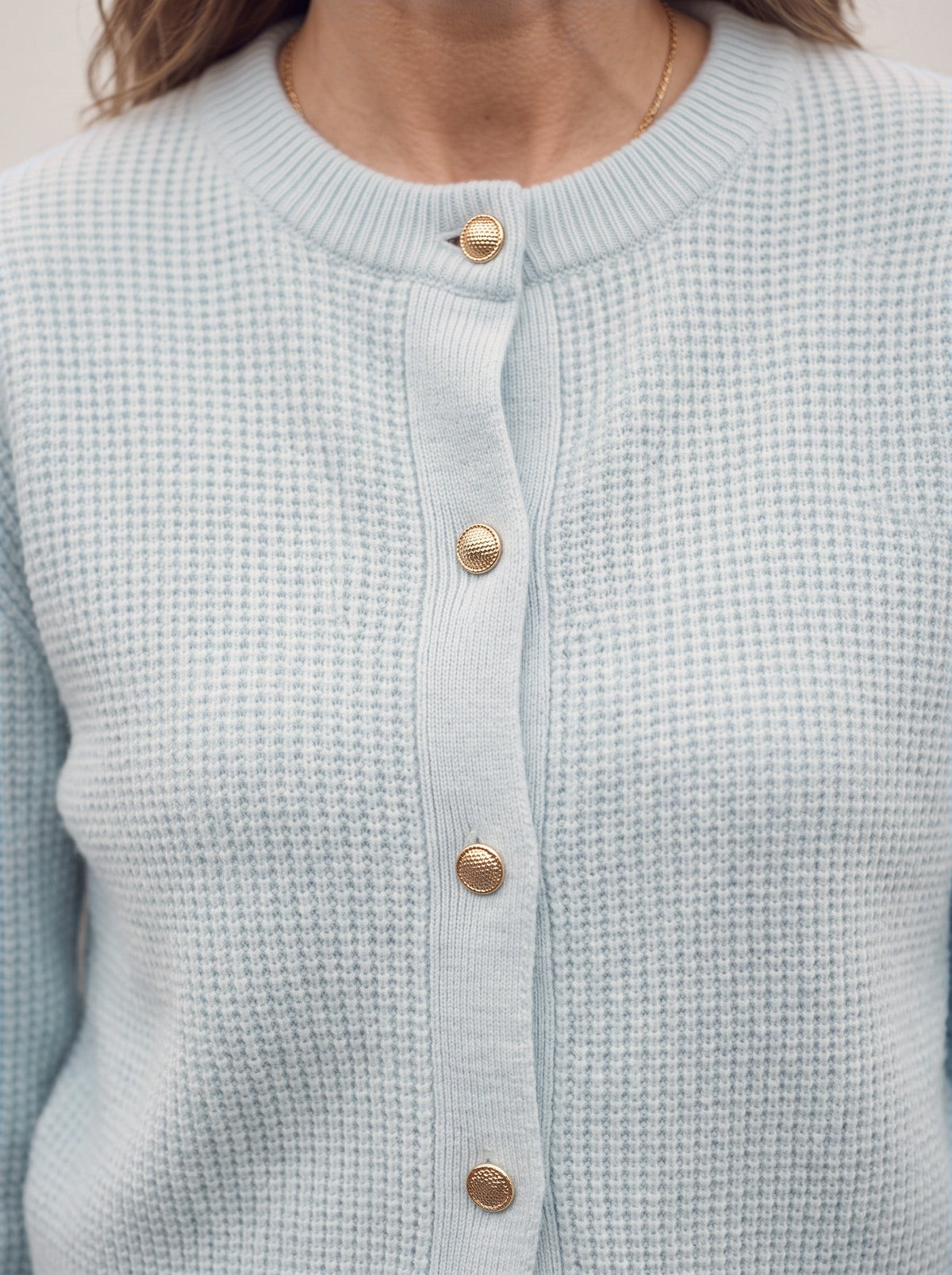 Gaya | Button Cropped Knit Cardigan
