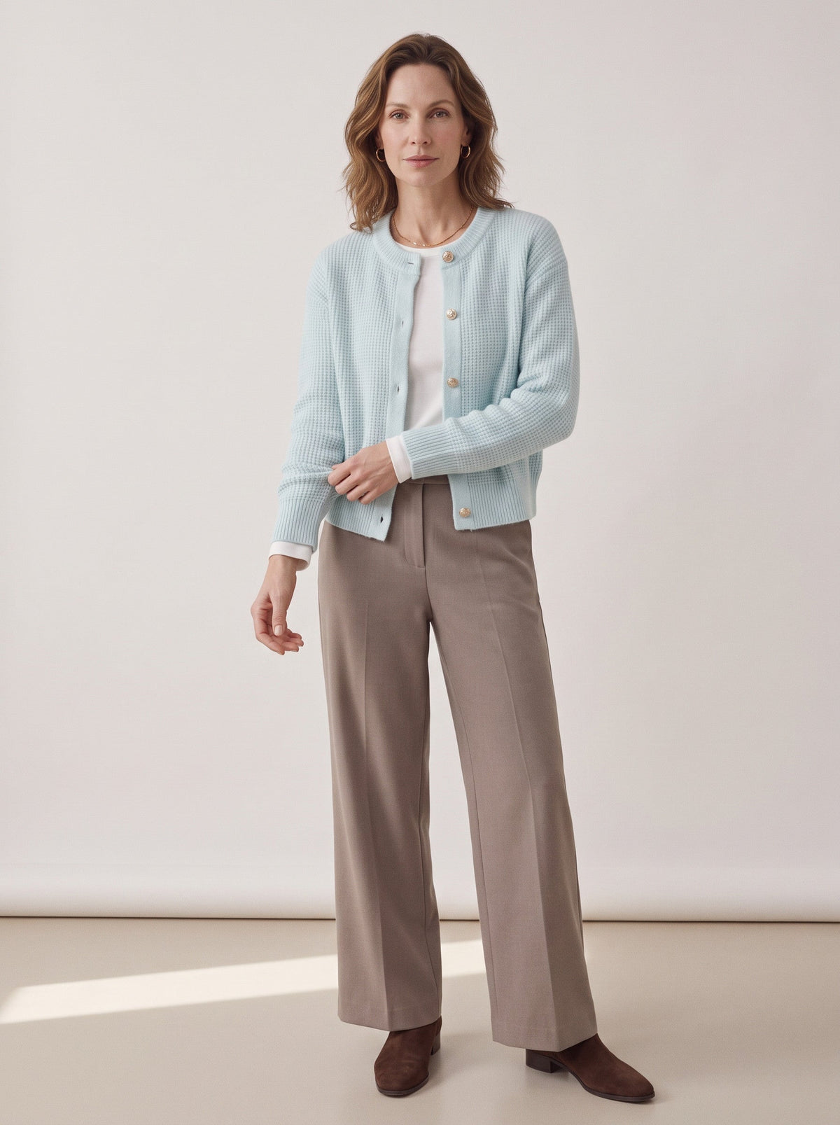 Gaya | Button Cropped Knit Cardigan