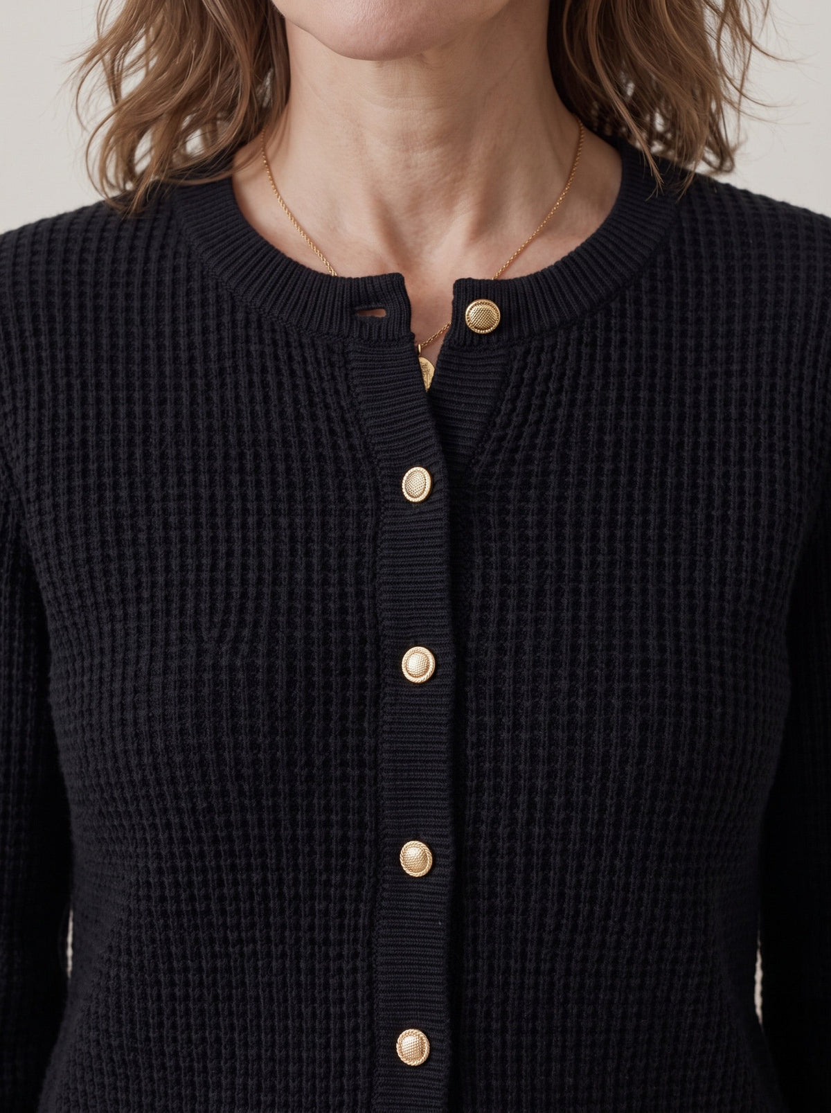 Gaya | Button Cropped Knit Cardigan