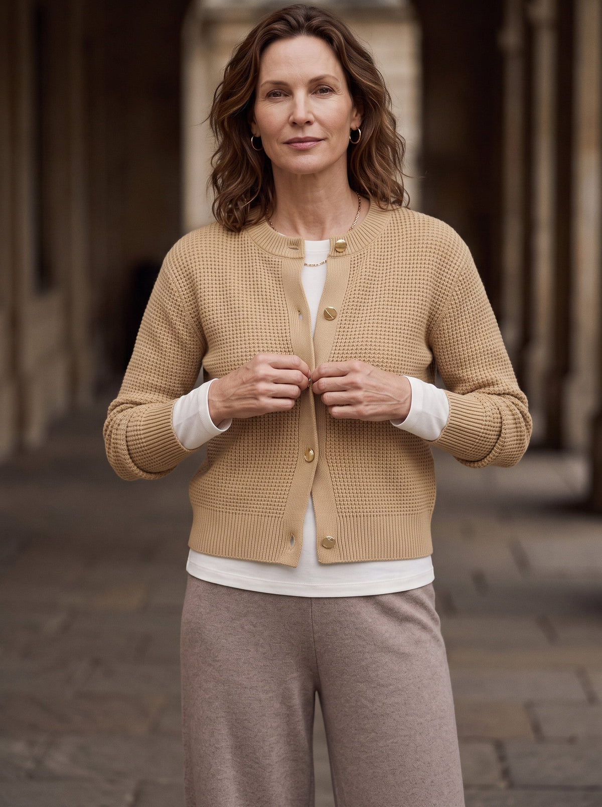 Gaya | Button Cropped Knit Cardigan