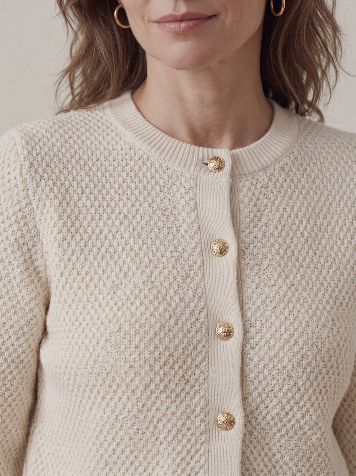 Gaya | Button Cropped Knit Cardigan