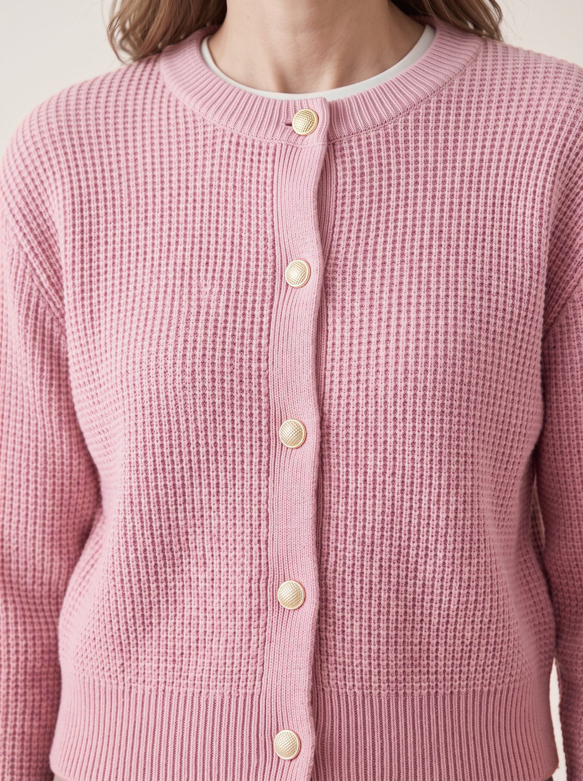Gaya | Button Cropped Knit Cardigan