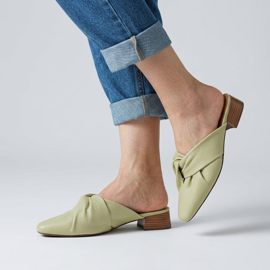 Camilla Leather Twist Mule